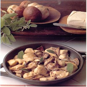 Petto di pollo panna e funghi