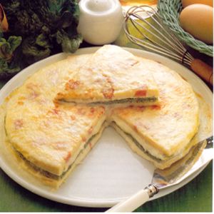 Torta di frittata con spinaci