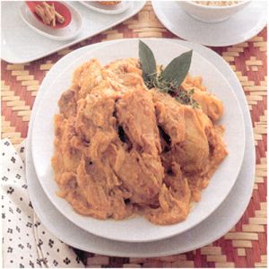 Waterzoï de poulette, pollo alla waterzoï
